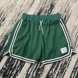 Mitchell & Ness Branded Game Day Mens Running Shorts XL Blue Logo Drawstring